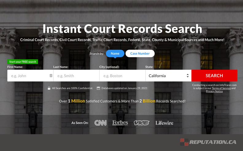 Court Search Example