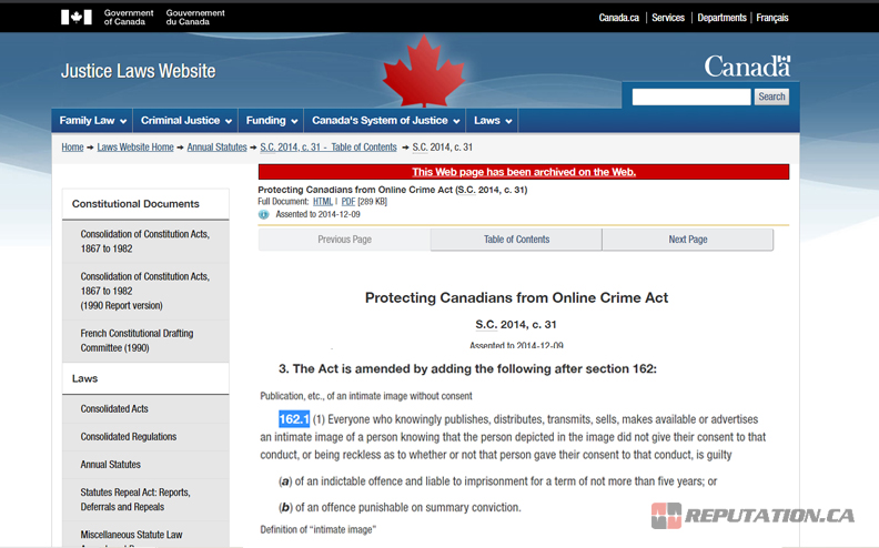 Canada Laws Website