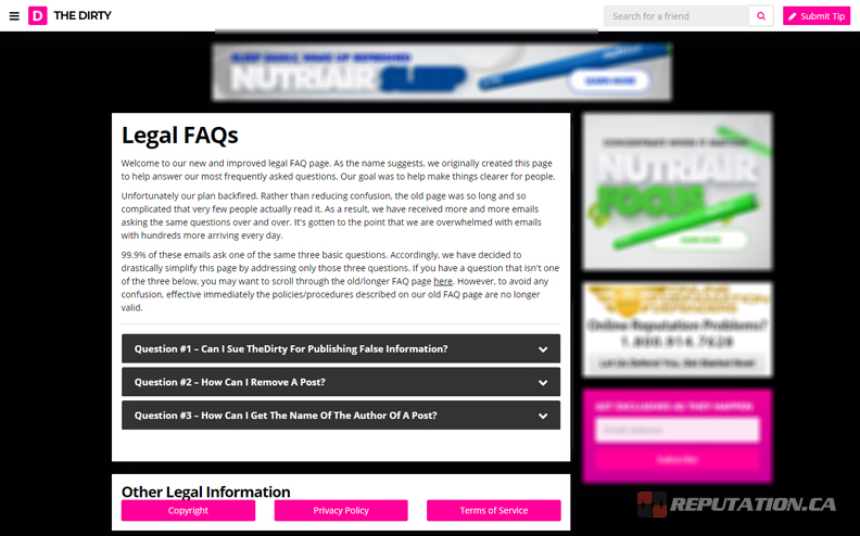 The Dirty Legal FAQ