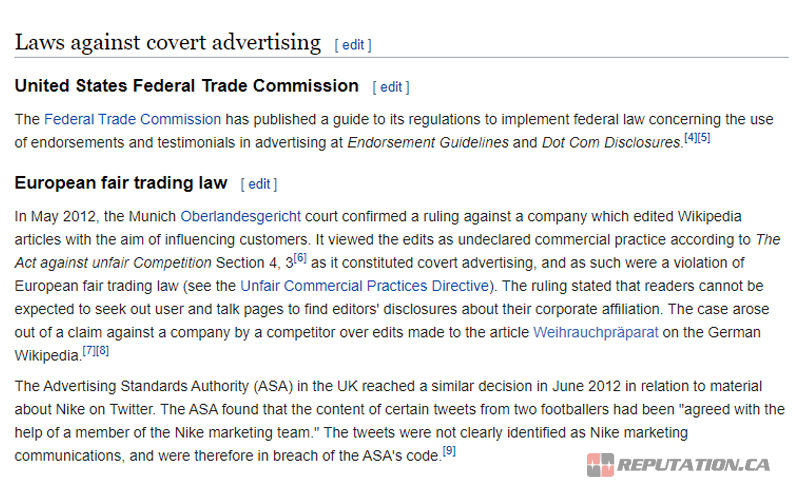 Covert Advertising Laws