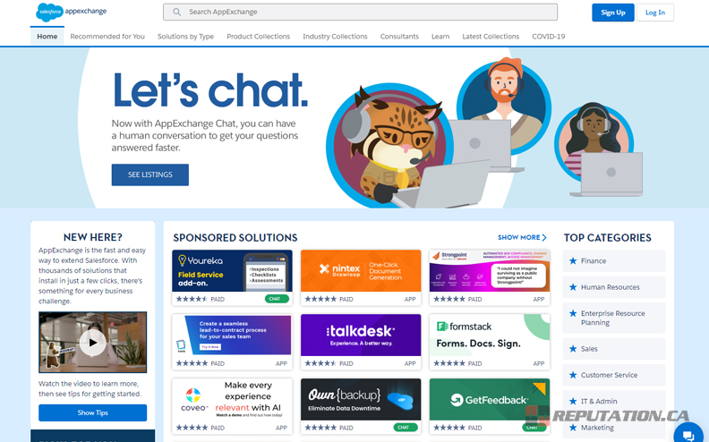 Salesforce AppExchange Website