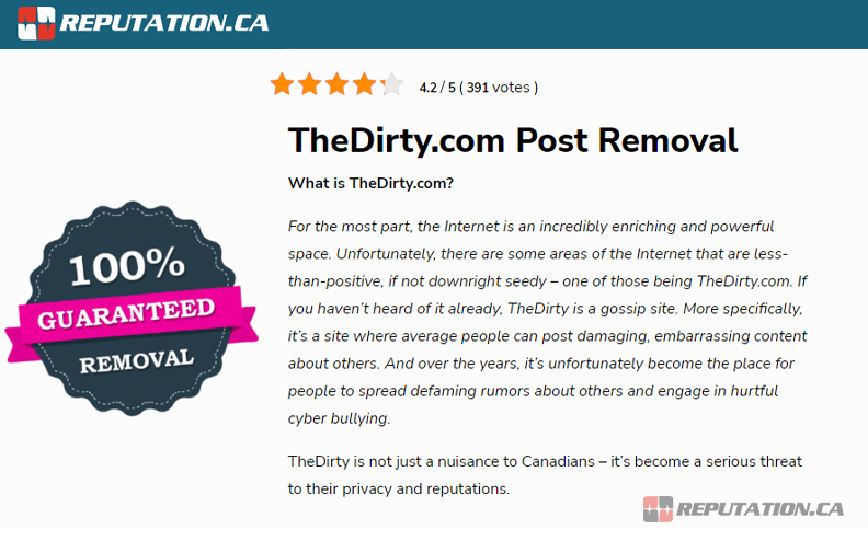 TheDirty Post Removal