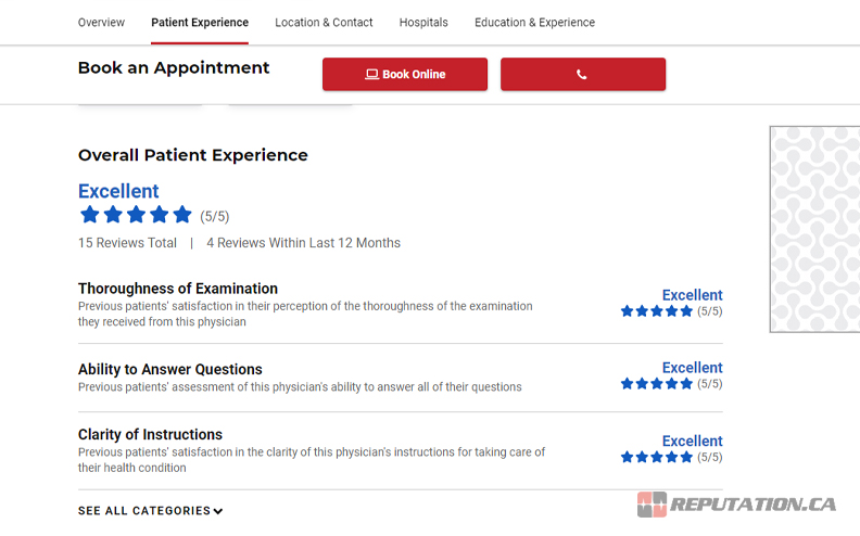 Physician Review Page