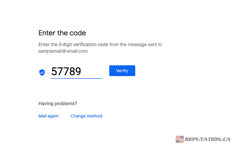 Google Email Verification