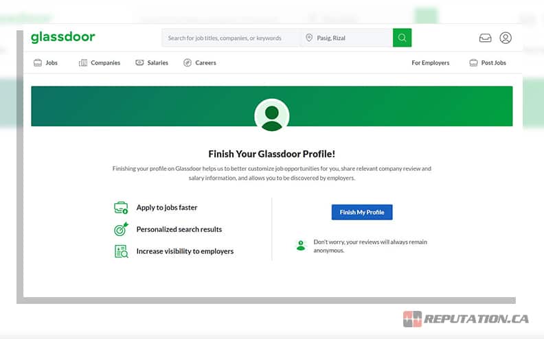 Glassdoor Profile