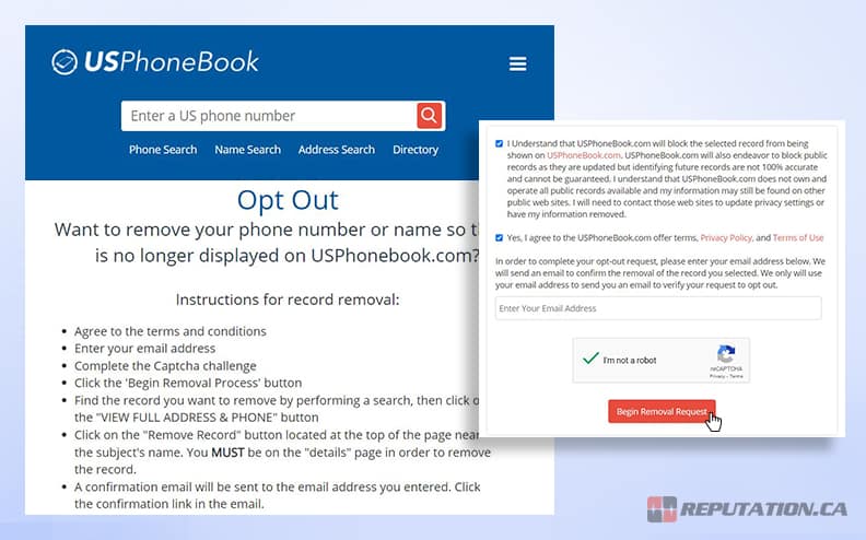 US Phone Book Opt Out