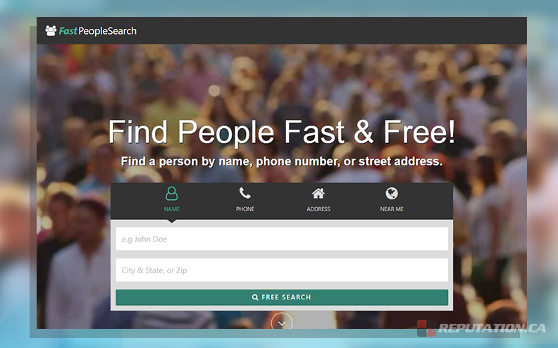 The FastPeopleSearch Website
