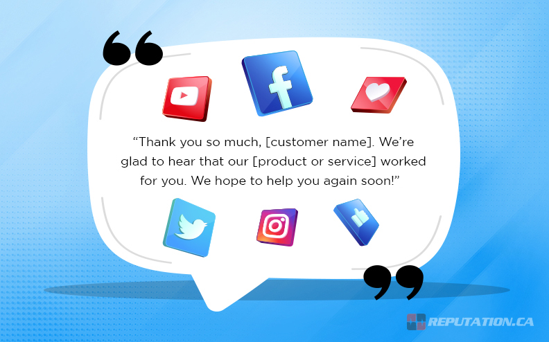 A Social Media Testimonial Reply